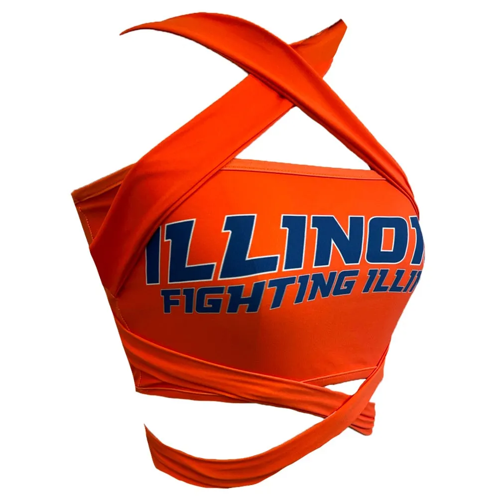 Illinois Fighting Illini Orange Multi Way Bandeau Top