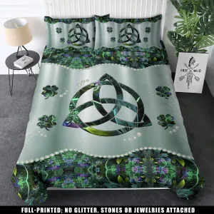 Irish Diamond Triquetra Shamrock Bedding Set 3 - Nvc97