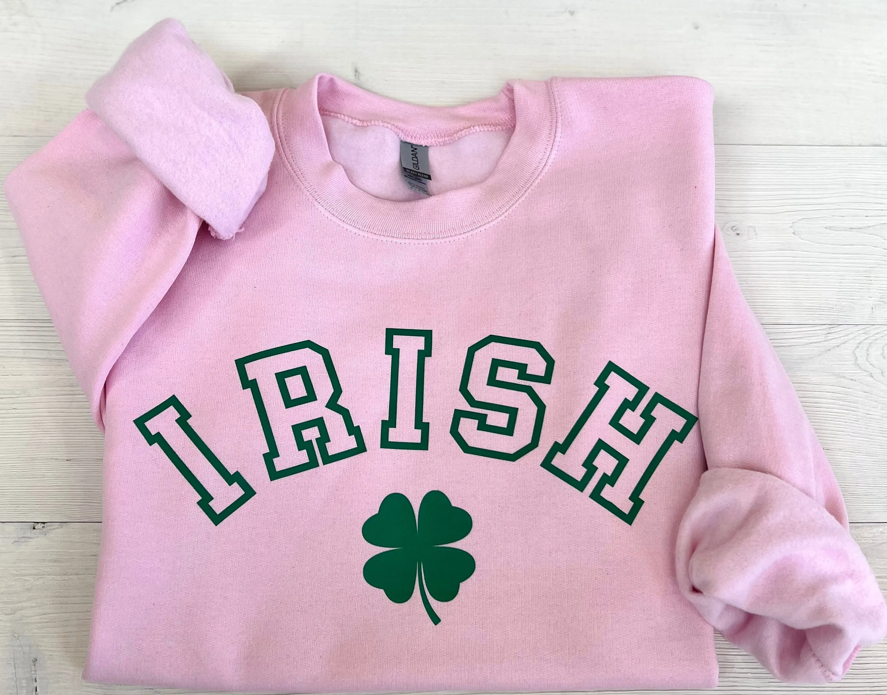 Irish Varsity Four Leaf Clover St. Patricks Day Sweatshirt