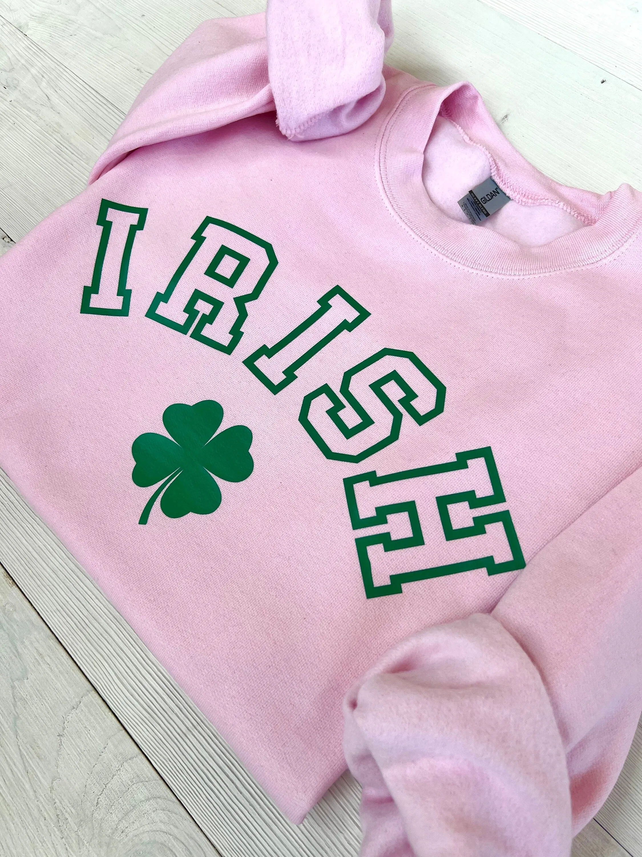 Irish Varsity Four Leaf Clover St. Patricks Day Sweatshirt