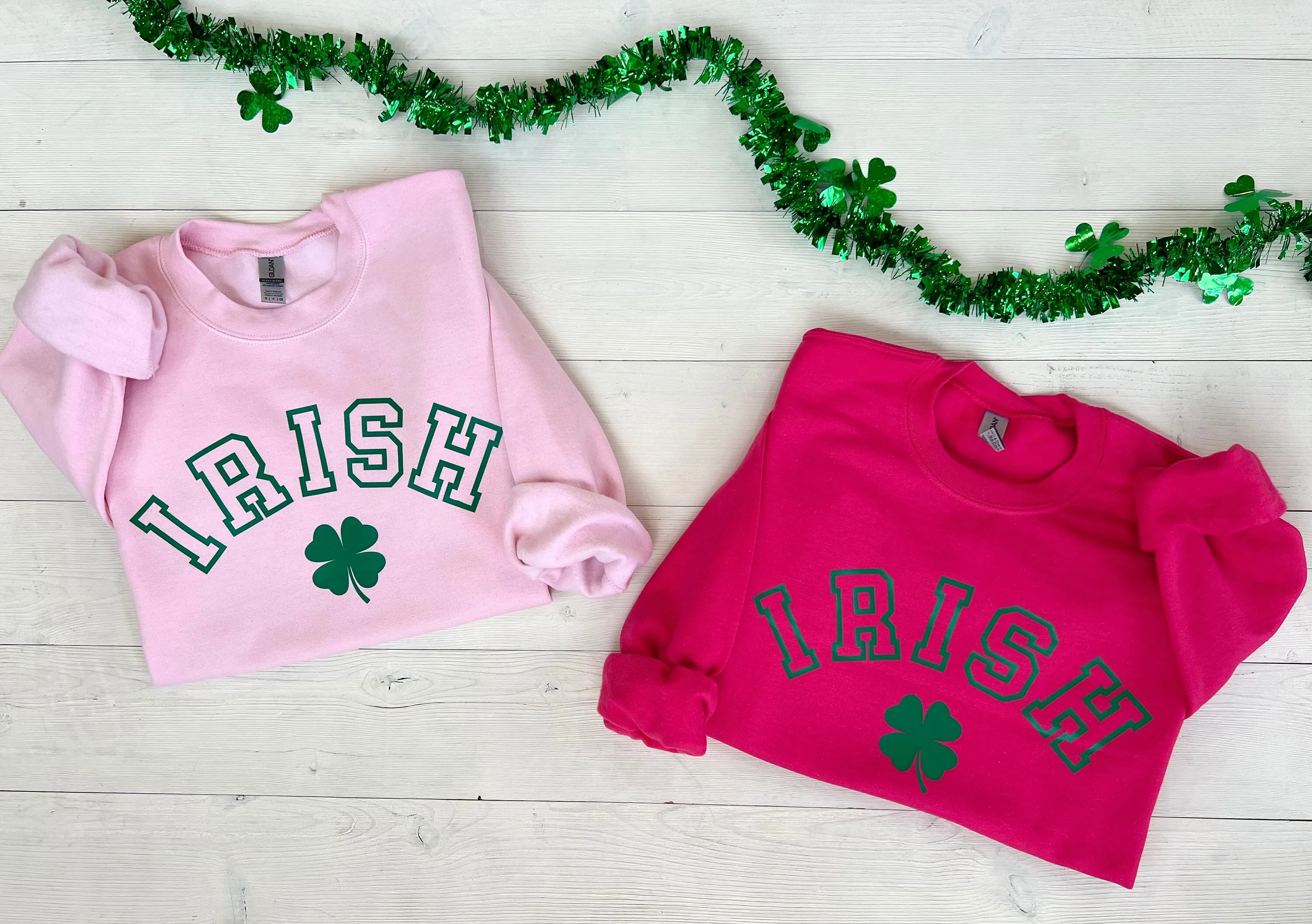 Irish Varsity Four Leaf Clover St. Patricks Day Sweatshirt