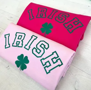 Irish Varsity Four Leaf Clover St. Patricks Day Sweatshirt