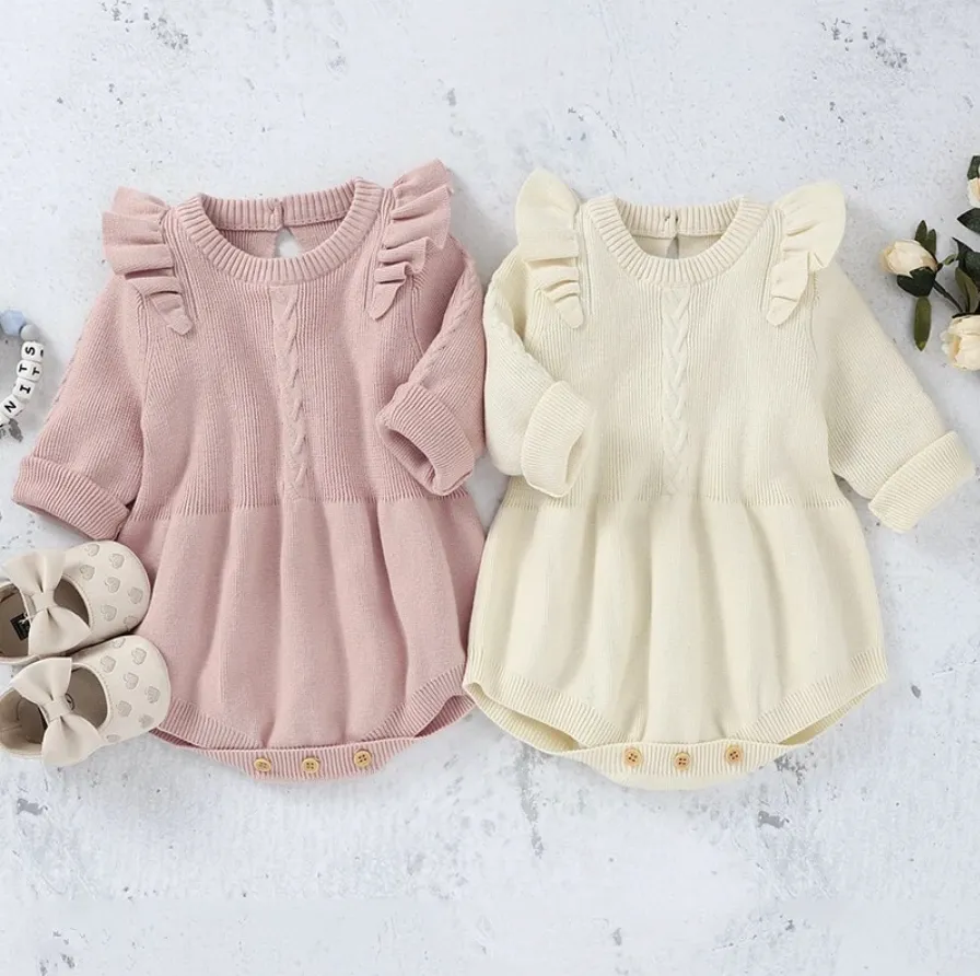 Isla Knitted Romper - Cream