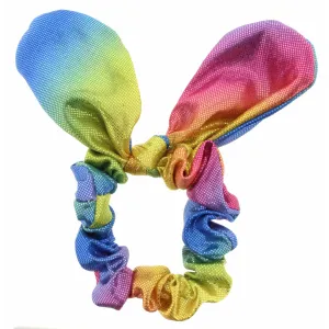 Jane Marie Kids Scrunchie - Rainbow Metallic With Ties