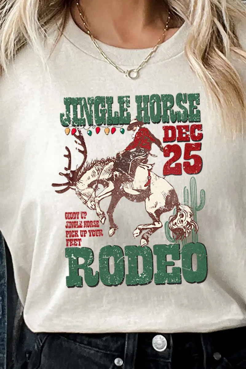 Jingle Horses Rodeo Short Sleeve Relaxed Fit T-Shirt