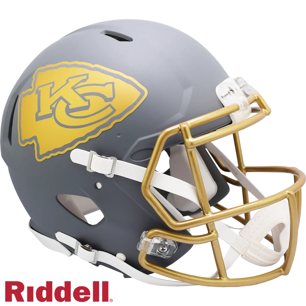 Kansas City Chiefs Helmet Riddell Authentic Full Size Speed Style Slate Alternate