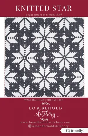 Knitted Star quilt pattern by Brittany Lloyd