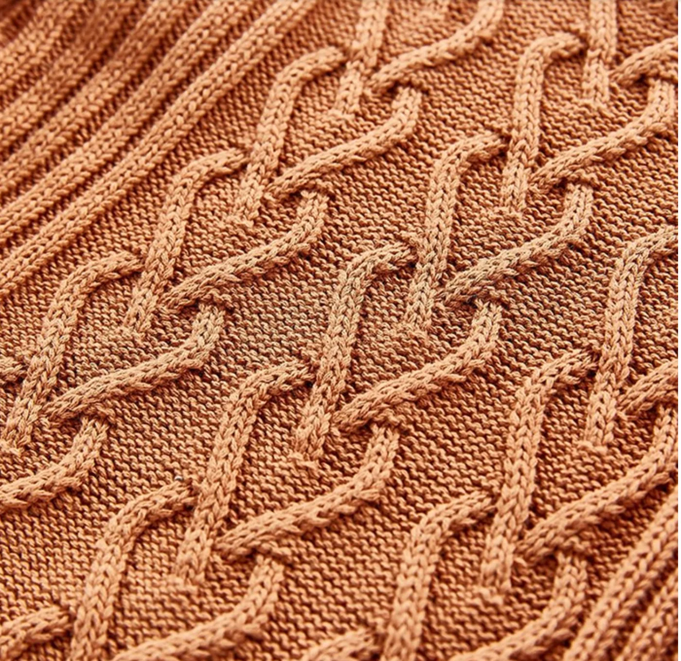Knitted Tie-side Vest - Caramel