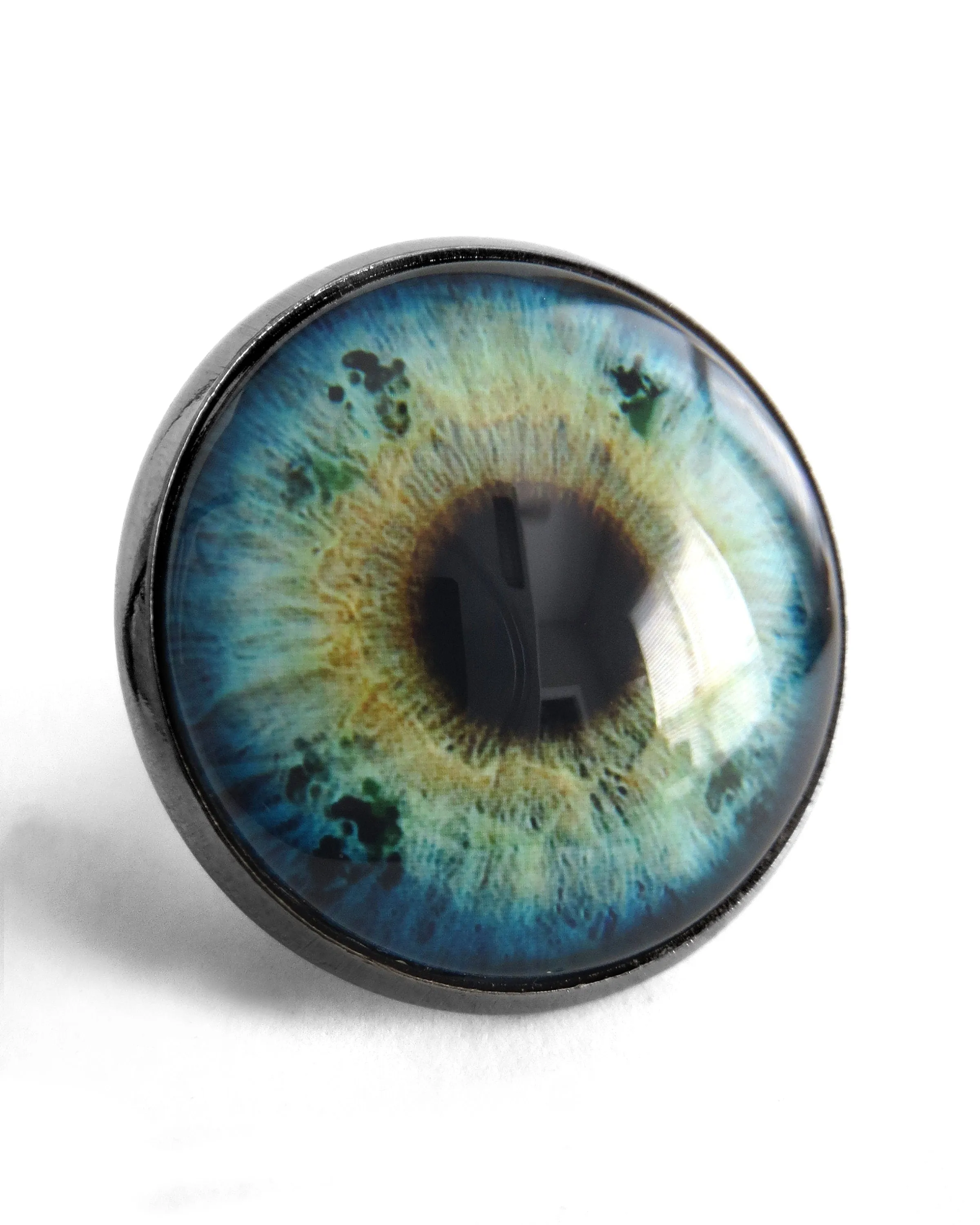 Large Blue Eyeball Ring - Gothic Halloween