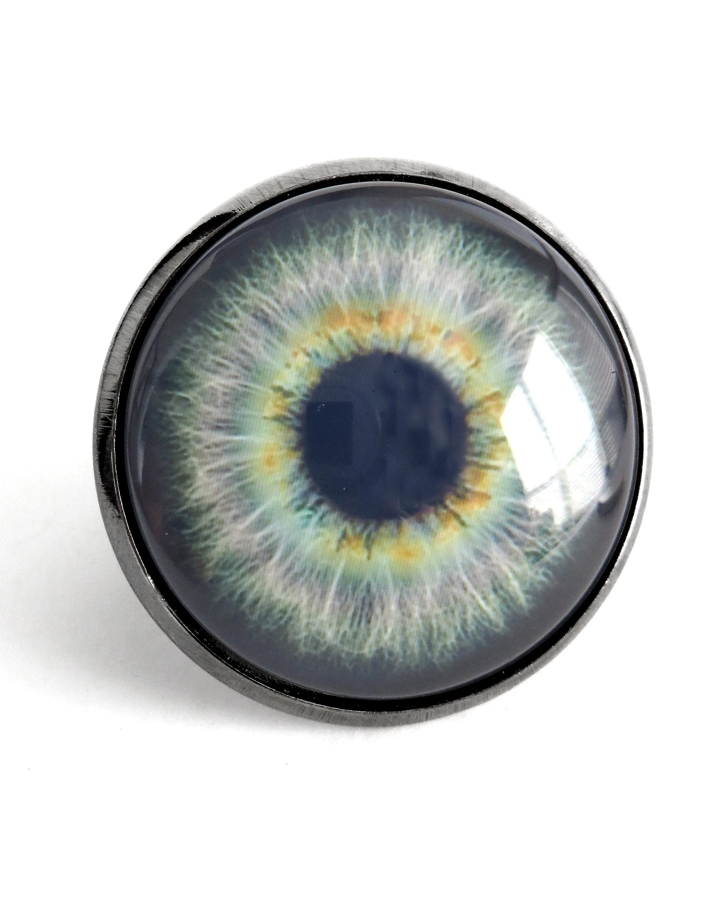 Large Goth Grey Eyeball Ring - Gothic Halloween