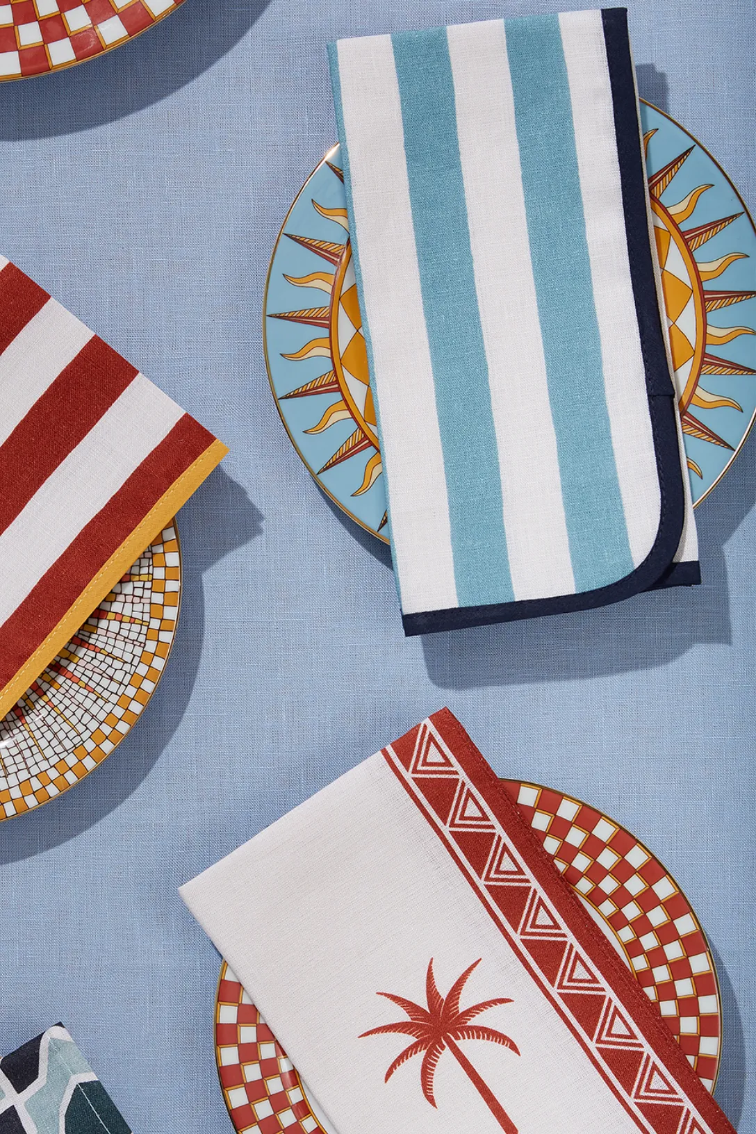 Large Napkins Set of 2 | Riviera Celeste