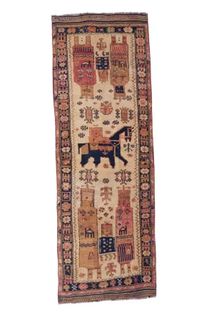 'Laurel' Vintage Heirloom Turkish Runner- 4' x 11'2''