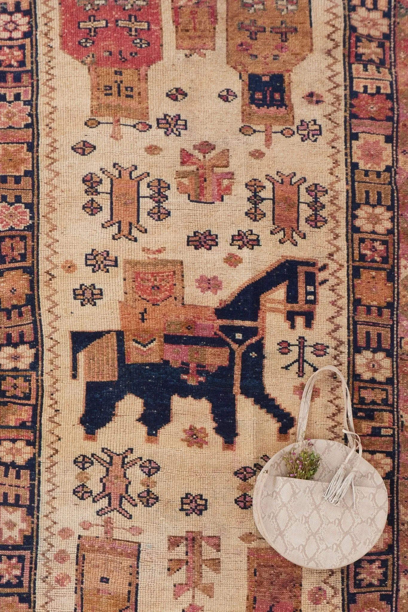 'Laurel' Vintage Heirloom Turkish Runner- 4' x 11'2''