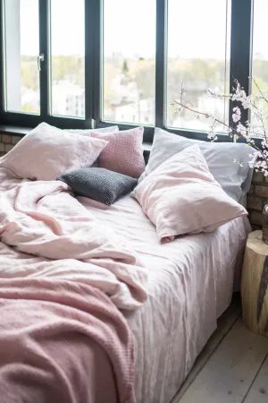 Linen duvet cover - pink