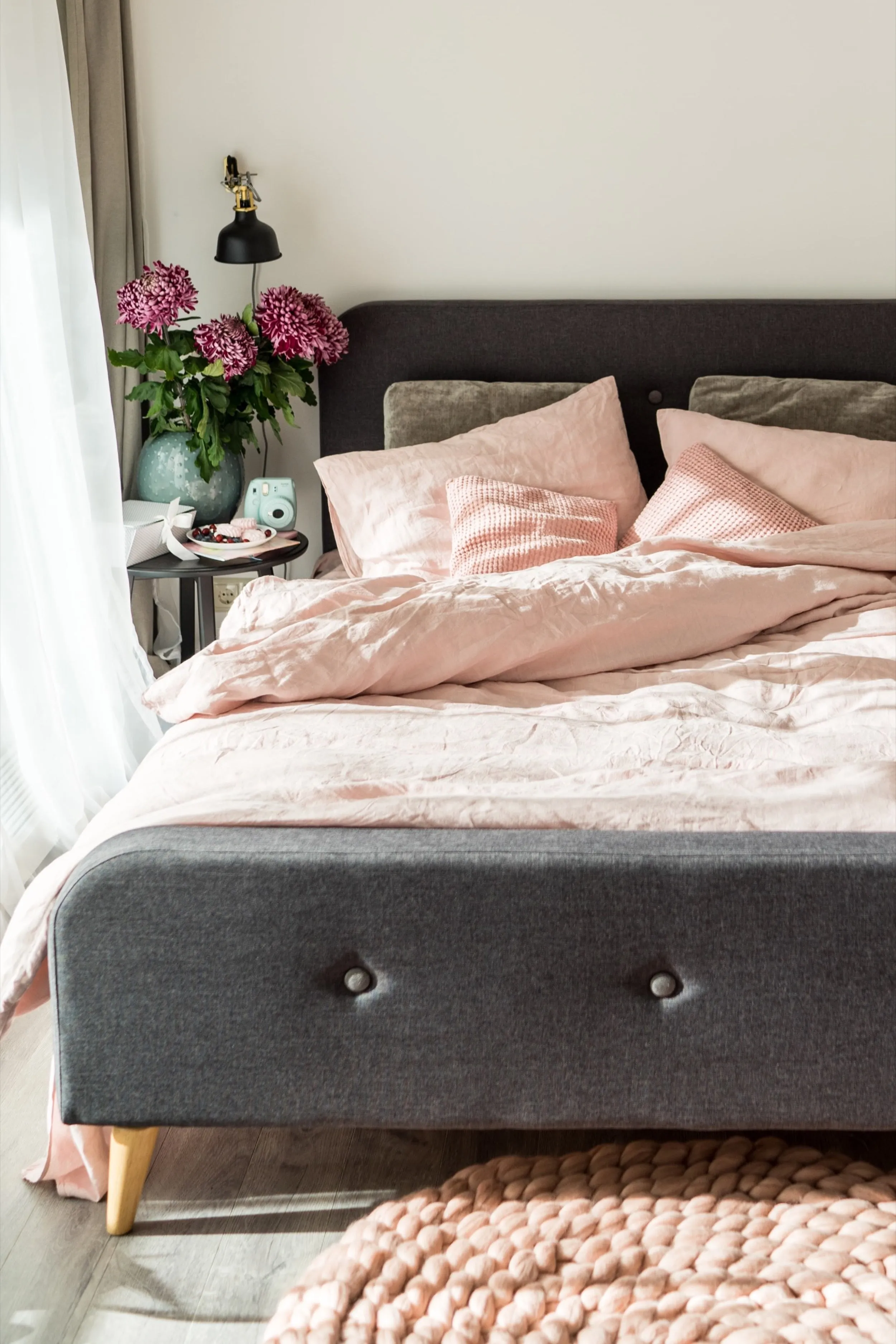 Linen duvet cover - pink