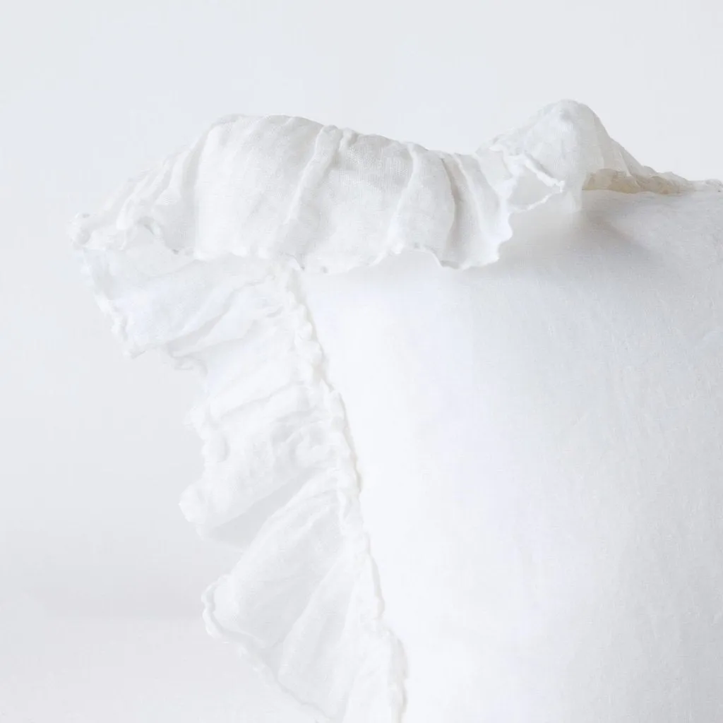 Linen Whisper Deluxe Sham - White