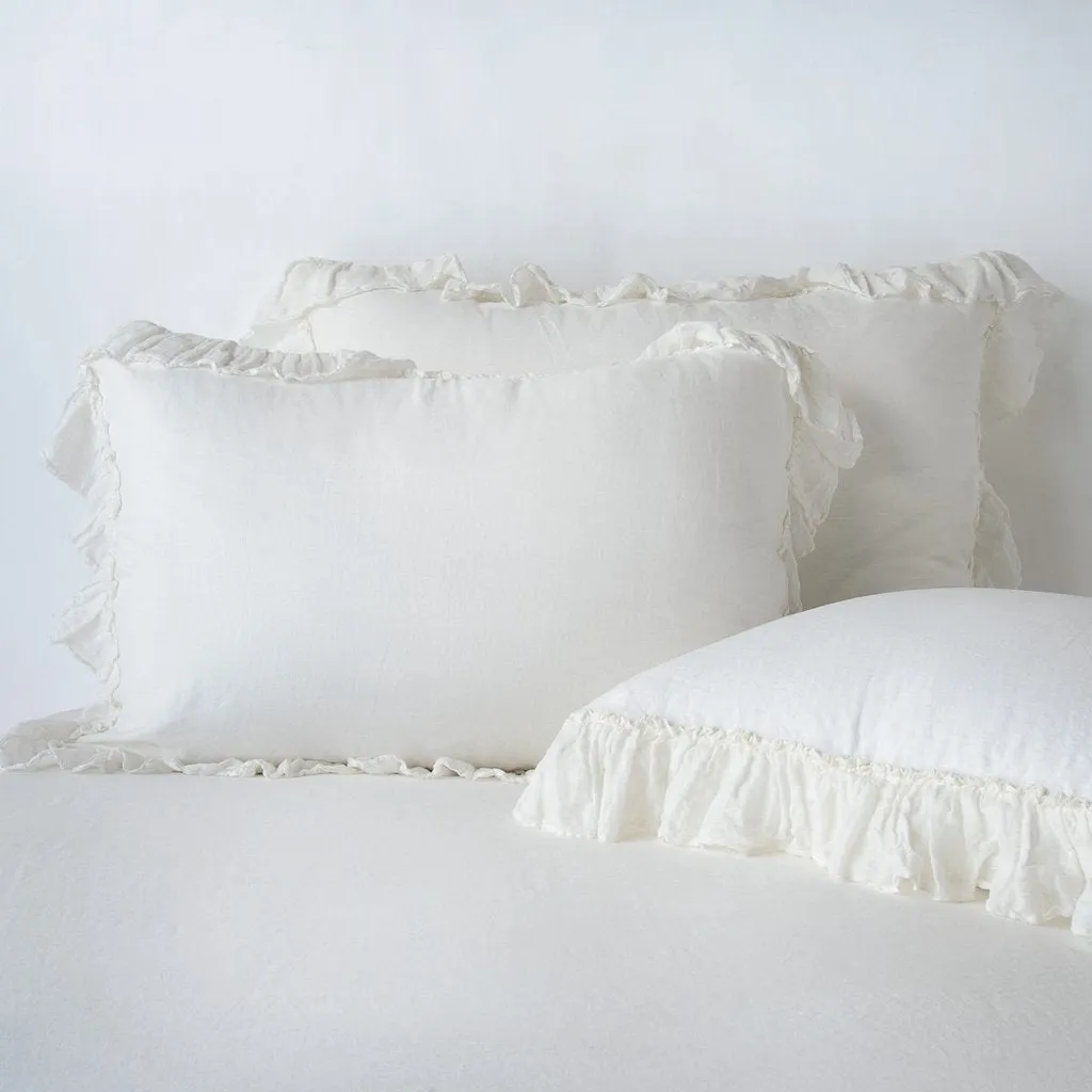 Linen Whisper Deluxe Sham - Winter White
