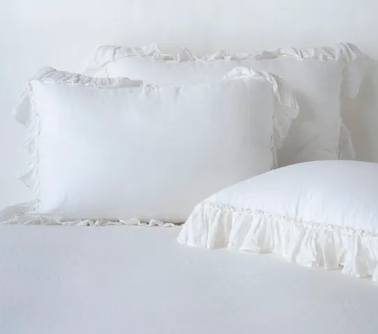 Linen Whisper Royal Sham - White