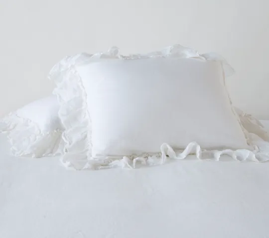 Linen Whisper Royal Sham - White