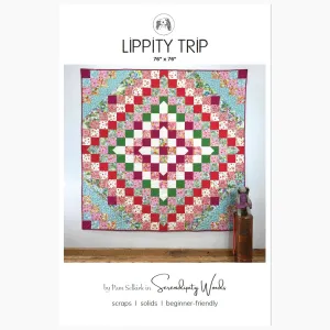 LIPPITY TRIP Quilt Pattern (Printed Pattern Booklet), by Pam Selkirk 76" x 76" Large Lap Size