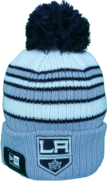 Los Angeles Kings Traditional Stripe Pom Toque