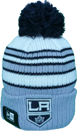 Los Angeles Kings Traditional Stripe Pom Toque