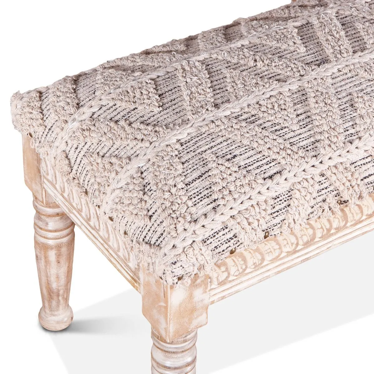 Marrakesh 39" Woven Upholstered Accent Bench