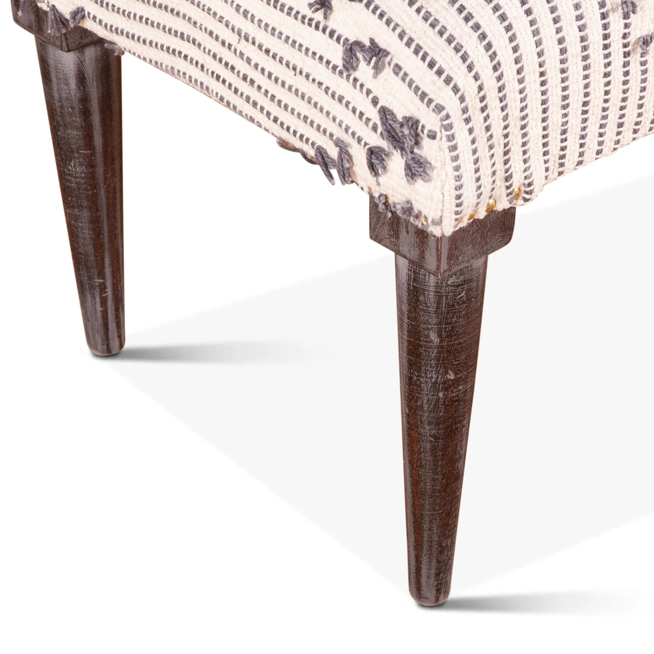Marrakesh 42" Upholstered Handloom Durry Accent Bench