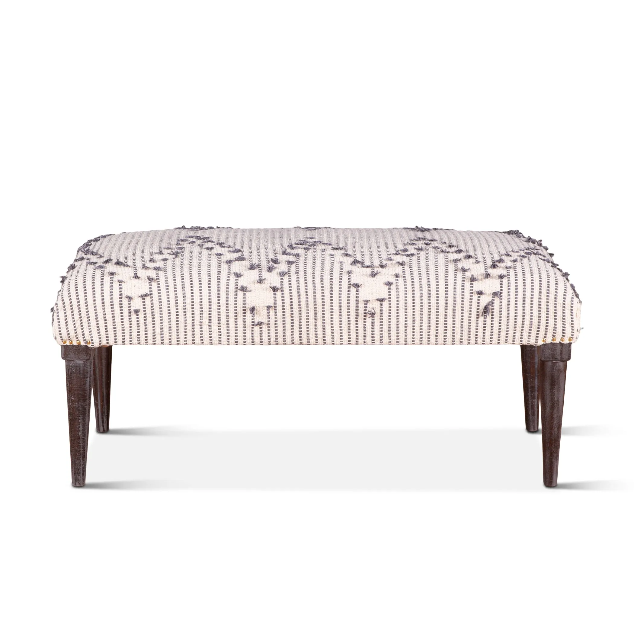 Marrakesh 42" Upholstered Handloom Durry Accent Bench