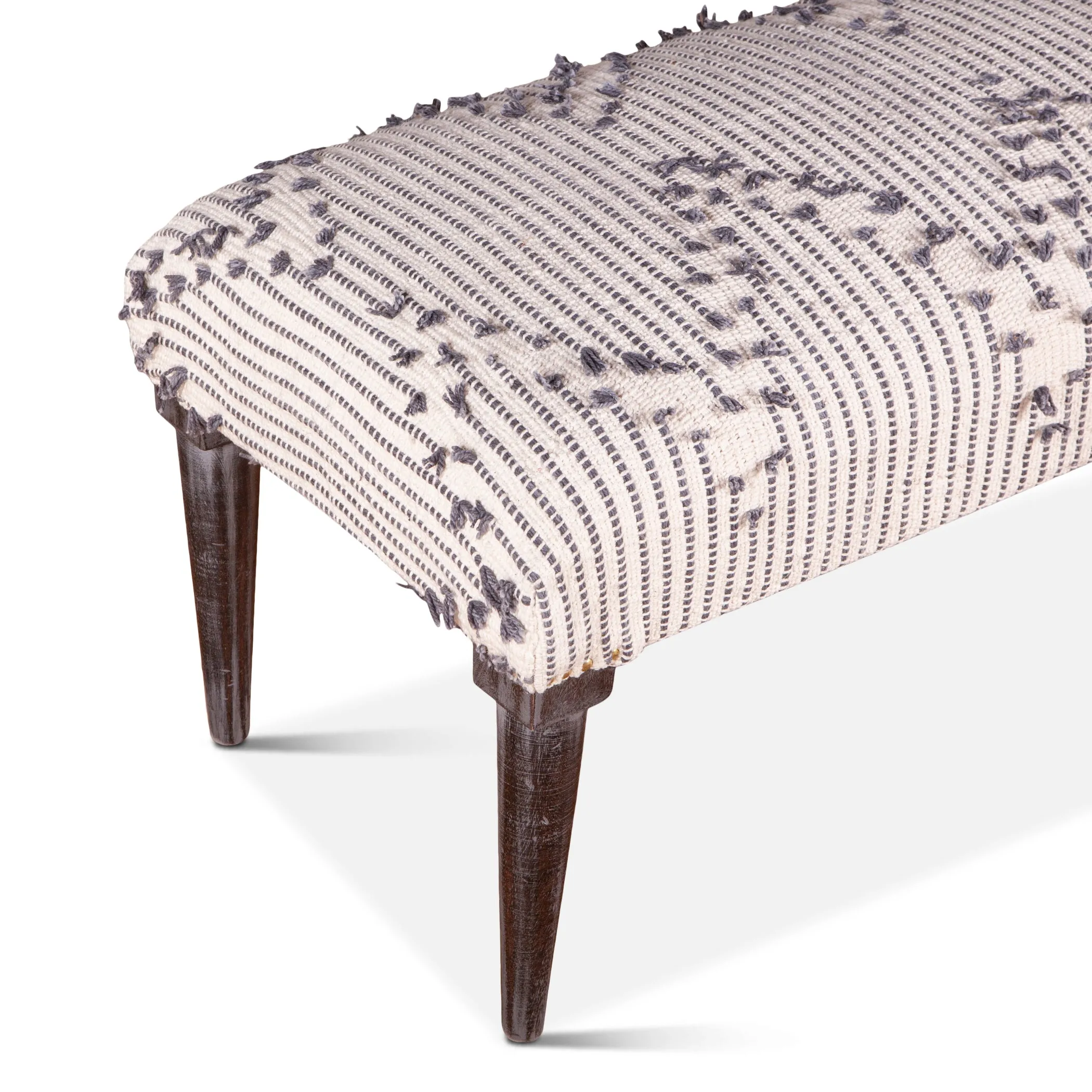Marrakesh 42" Upholstered Handloom Durry Accent Bench