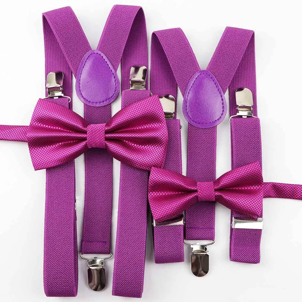 Me and Mini Me Bow Ties and Braces - Various Colours