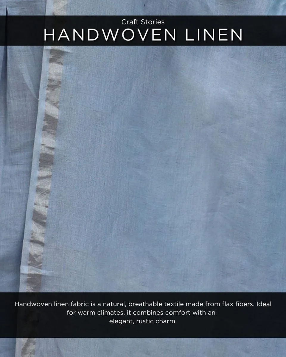 Melrose Handwoven Linen Dupatta - Breathe