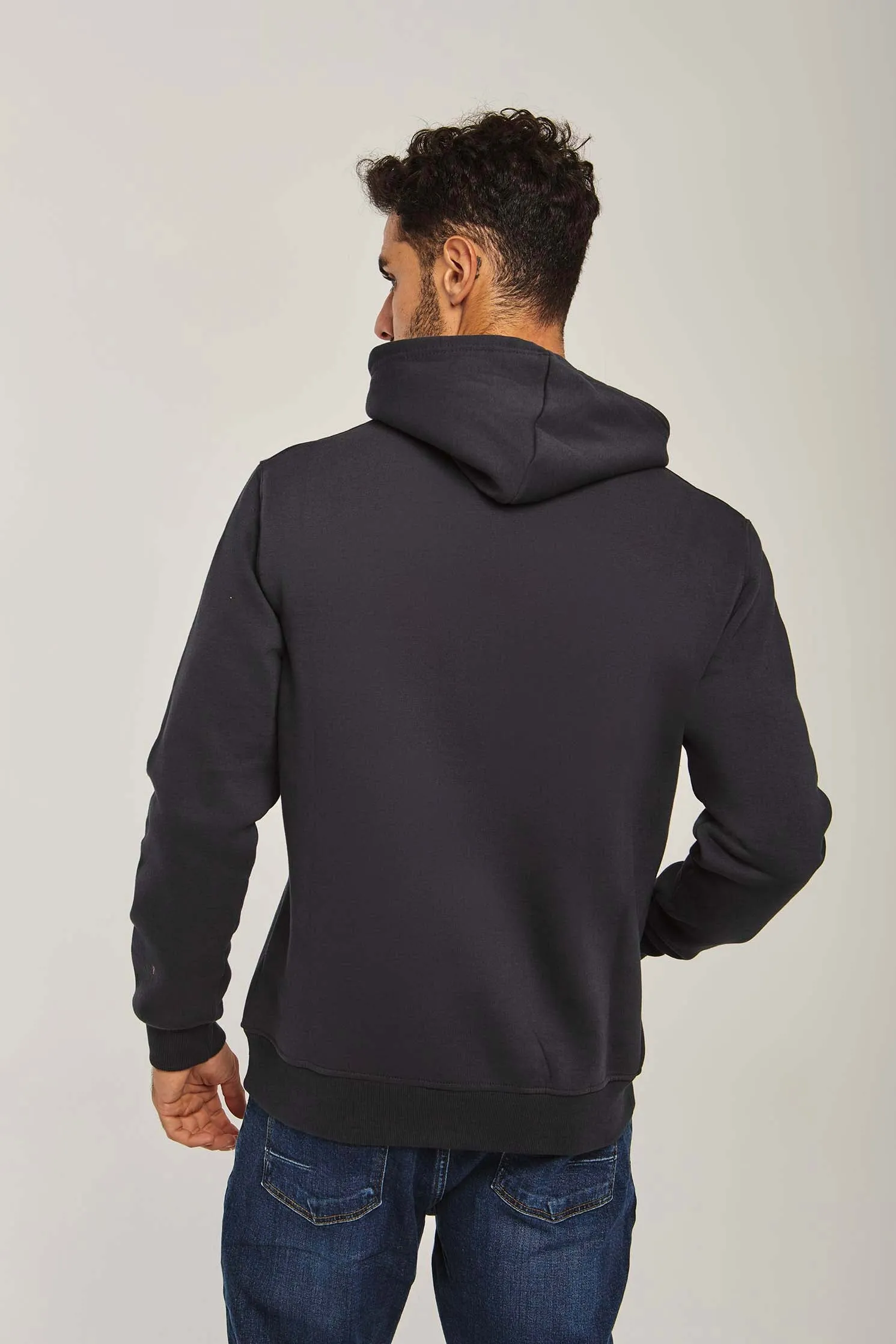 Men Sweat Shirt Basic Hoody Silver