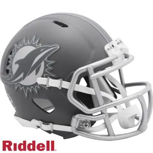 Miami Dolphins Helmet Riddell Replica Mini Speed Style Slate Alternate