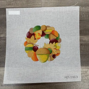 MINI AUTUMN WREATH Painted Canvas by Raymond Crawford