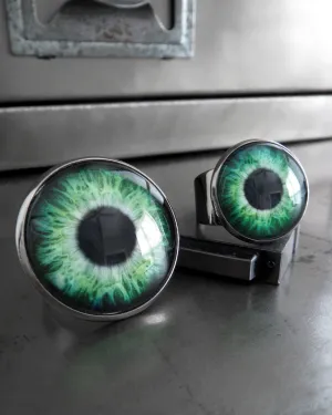 Monster Gothic Green Eyeball Ring - 2 Sizes