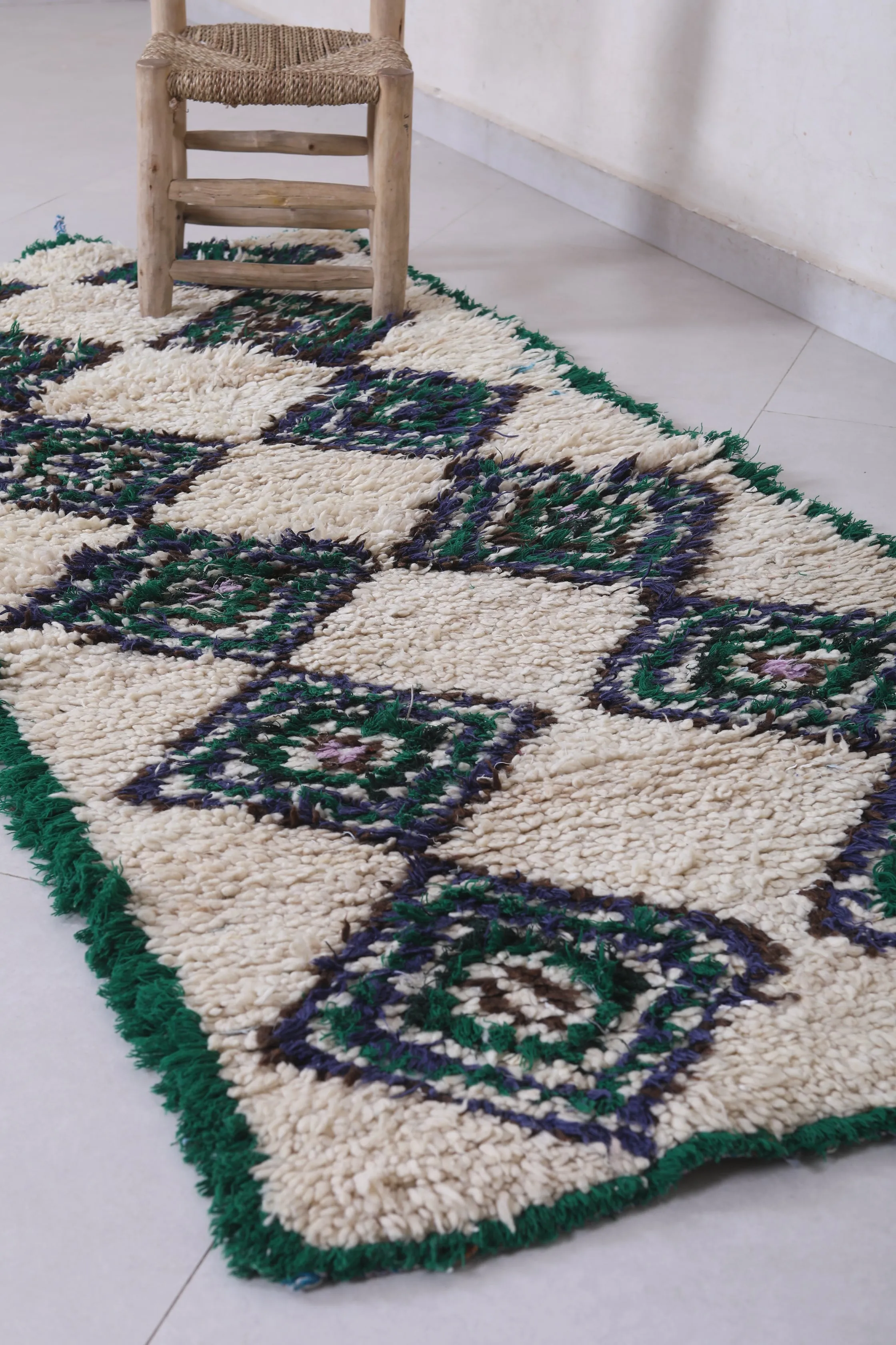 Moroccan Berber Rug - Diamond Pattern 2.7ft x 6.4ft