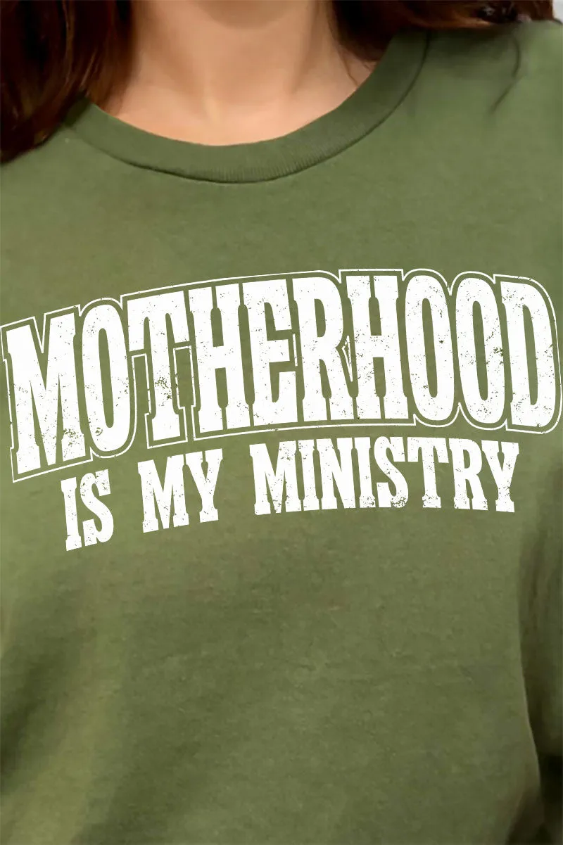 Motherhood Is My Ministry Short Sleeve Relaxed Fit T-Shirt