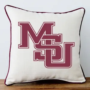 MSU Interlocking Logo Square Pillow