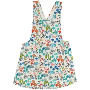Mushroom Blues Cotton Pinafore Apron