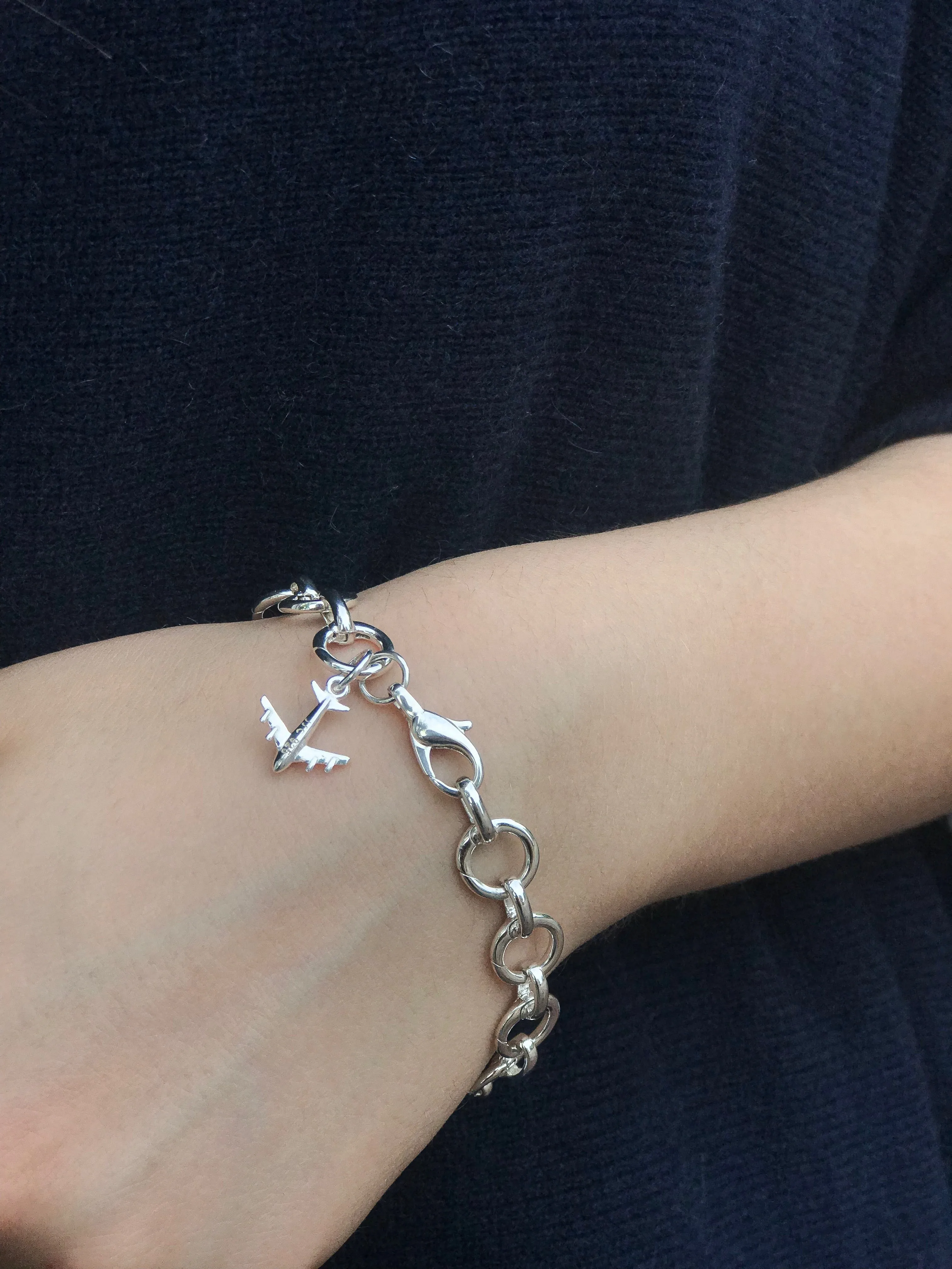 Nantucket Travel Charm Bracelet with Medium Charm