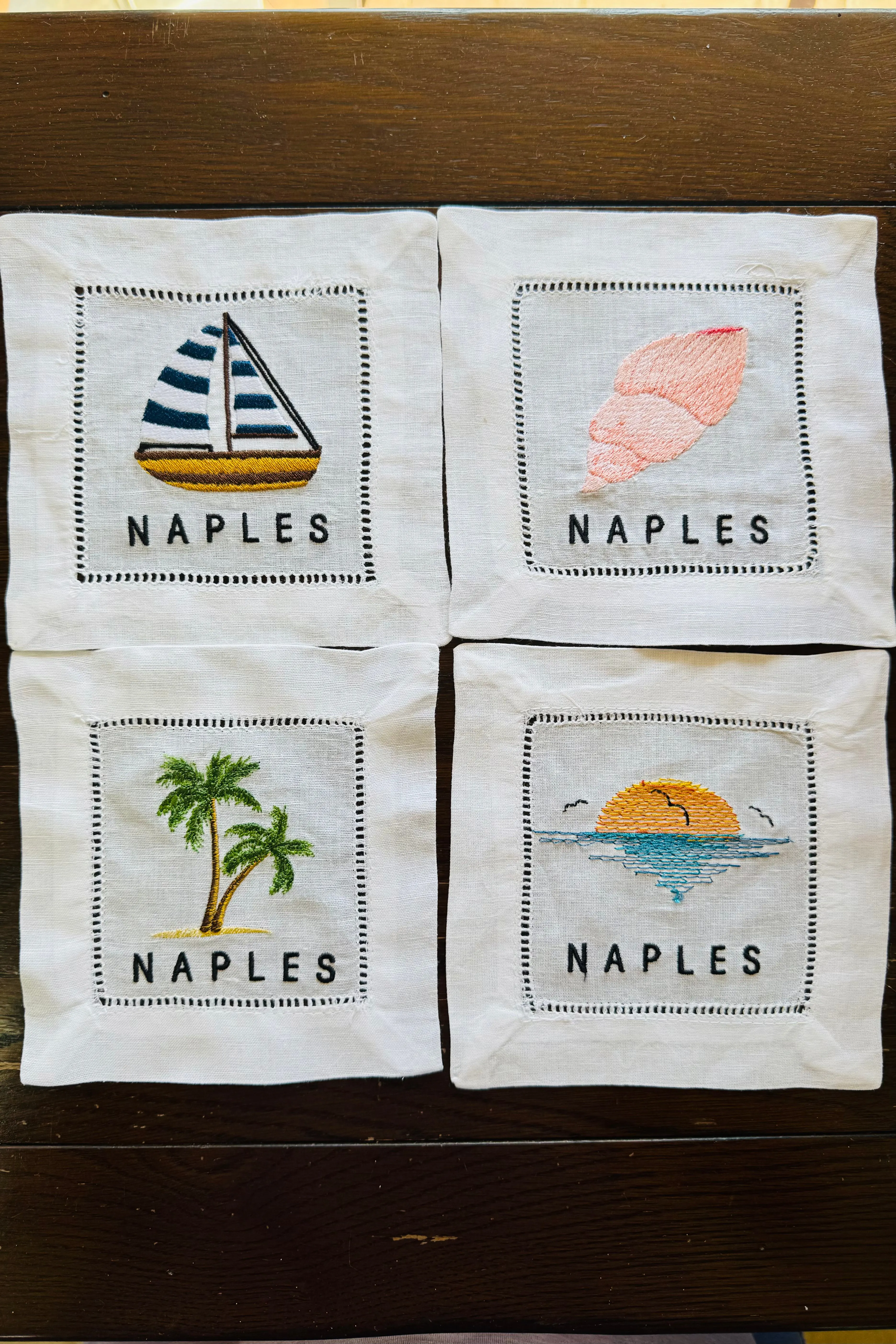 Naples Linen Cocktail Napkin Set