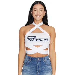 New Hampshire Wildcats White Multi Way Bandeau Top