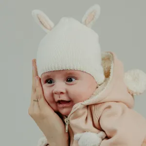 New In Jamiks Sayuri Ivory Unisex Bunny Ears Hat