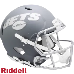 New York Jets Helmet Riddell Authentic Full Size Speed Style Slate Alternate