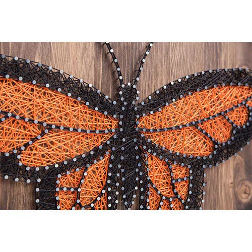 Orange Monarch Butterfly String Art Kit