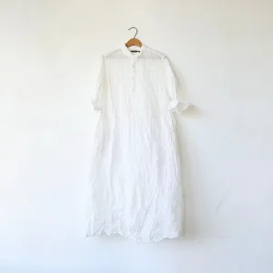 Pas de Calais Crinkle Shirt Dress - White