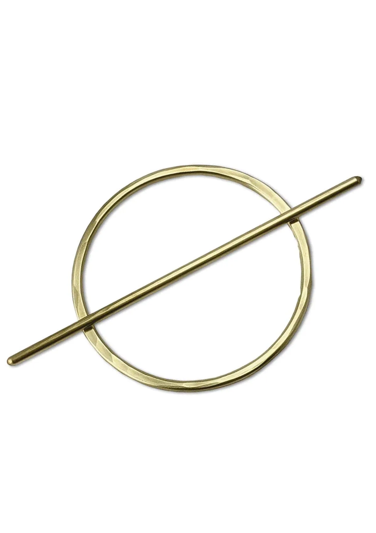 PeLo Modern - Large Abstract Oval Brass Hair Slide