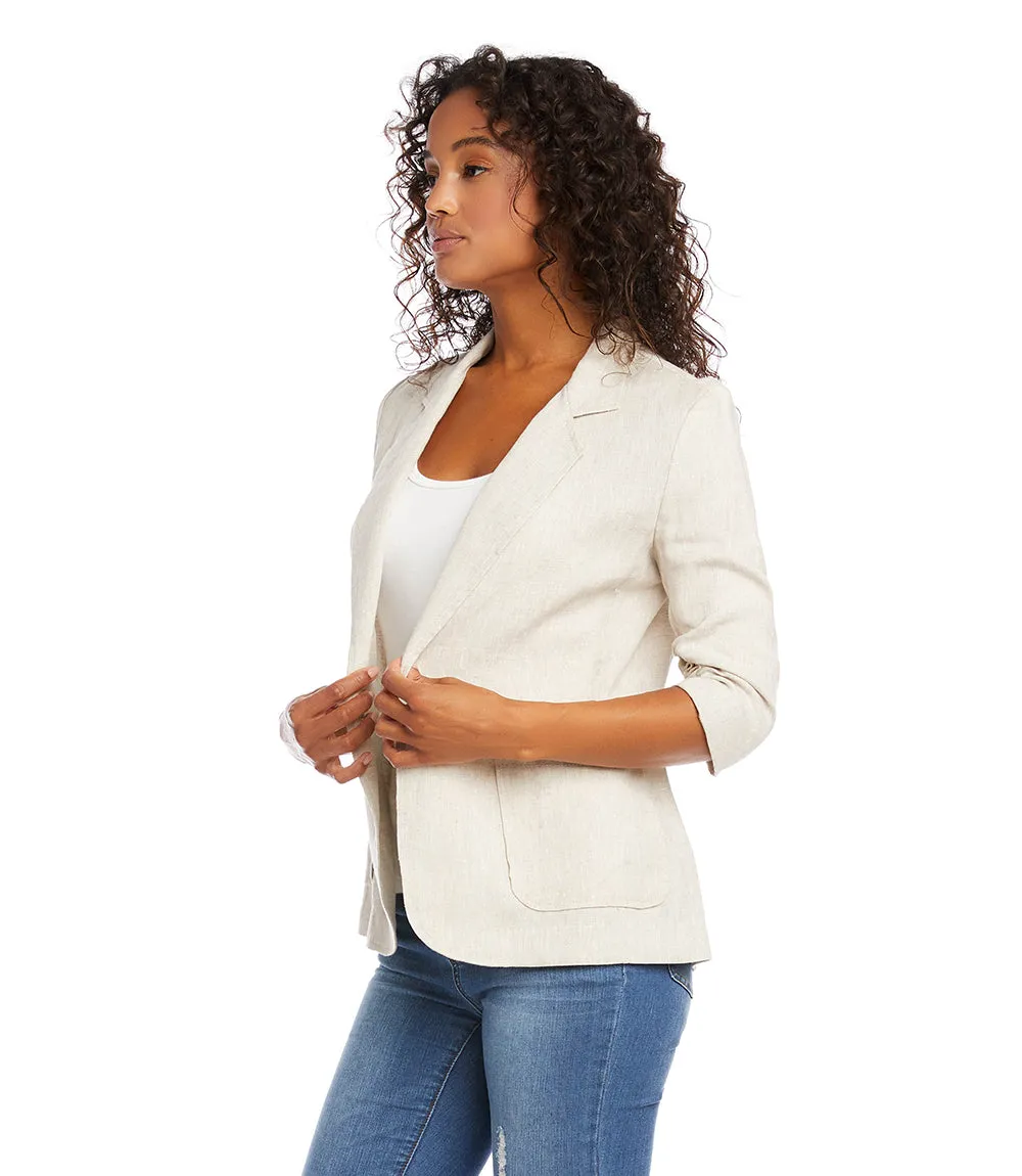 Petite Size Ruched Sleeve Jacket