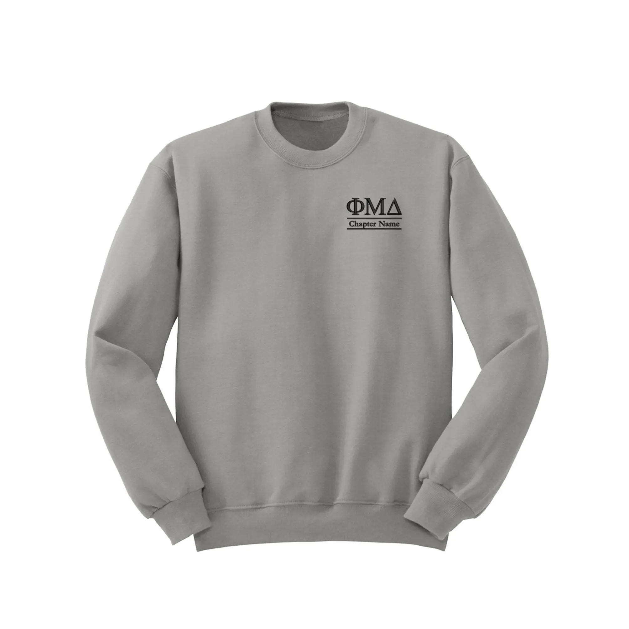 Phi Mu Delta Embroidered Crewneck - Chapter Name
